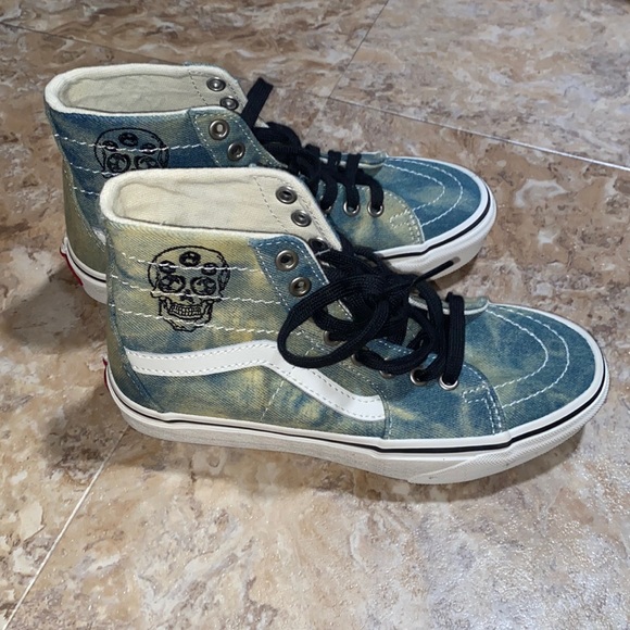 Vans Denim Skull High Tops - Picture 1 of 4